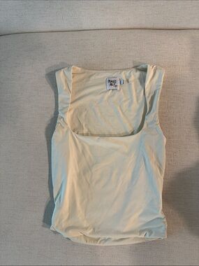 Princess Polly Square Neck Tank Top in Cream